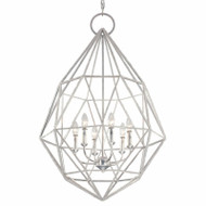 Feiss Marquise 6 Light Chandelier in Silver 38.75" H 24.5" D F2942/6SLV Beaded