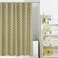 Colordrift Whirlwind Shower Curtain- Taupe/White