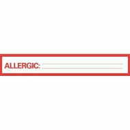 2-Rolls PDC N-12 Timemed Allergic Patient Chart Tape Stickers White/Red 83/Roll
