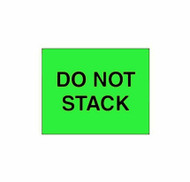 Uline S-8201 Fluorescent Jumbo Pallet Protection Labels "Do Not Stack" 8" x 10"