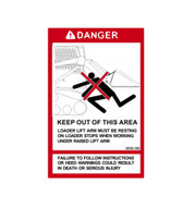 ASV RCV 0310-139 Label Film - Danger Loader Crusher Safety Sticker