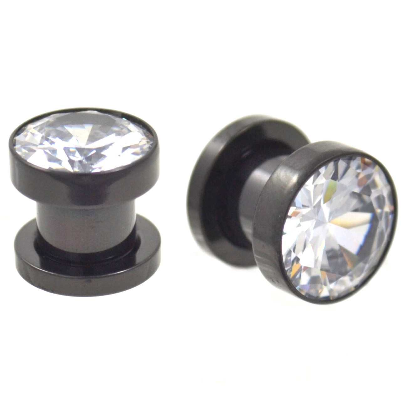 Blackout Square Gem Titanium Tunnels (8g00g)