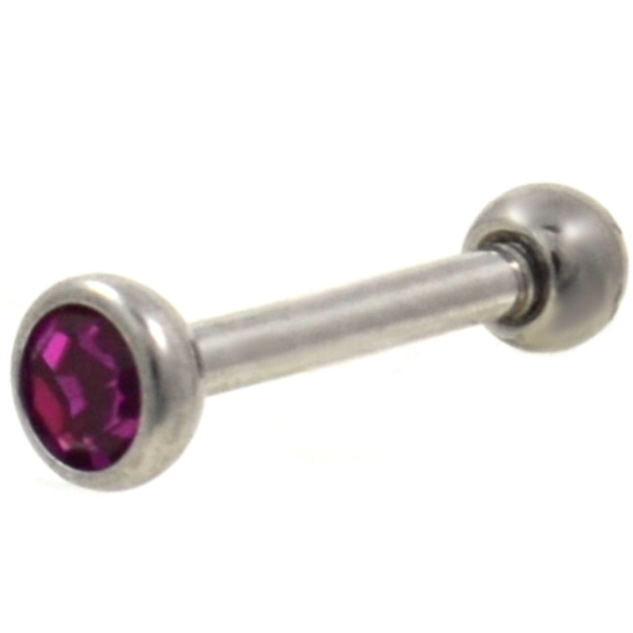 Clear CZ Head Cartilage Helix Barbell 18g (1/4 or 5/16)