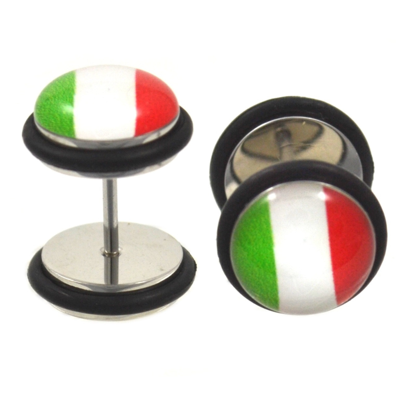 Fake Plugs A Stella 1 Paio | Orecchini Finti Espansori In Acciaio E Acrilico | Vari Colori