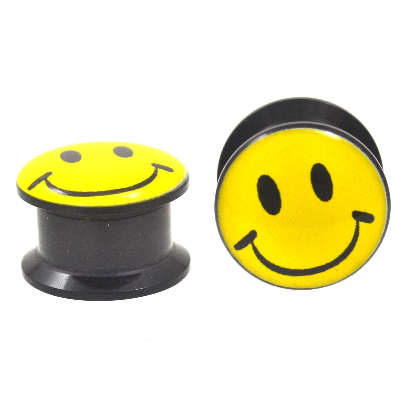 All Smiles Happy Face Screw Fit Acrylic Plugs (12g-15/16