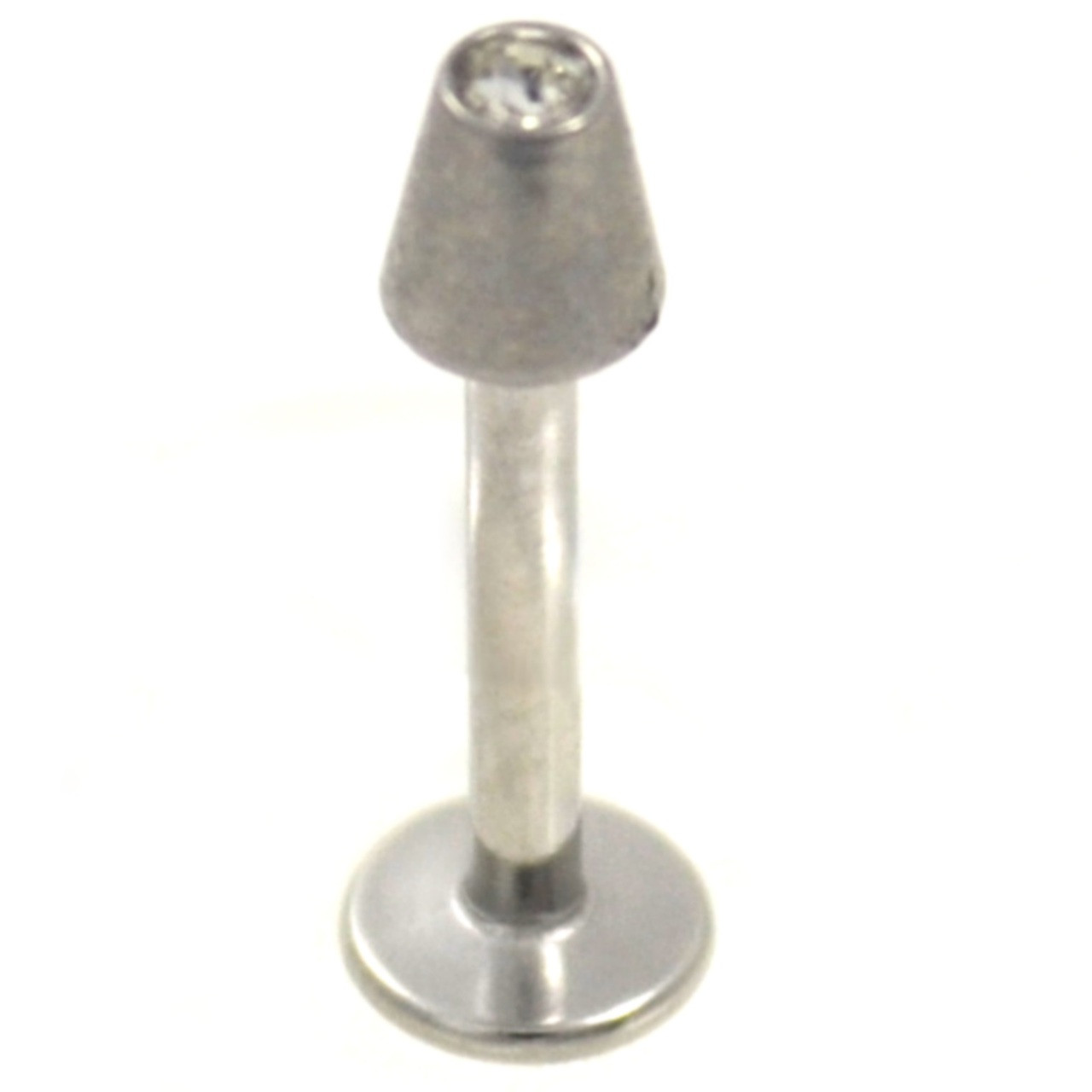 Pink Cz Gem Cone Top Labret Monroe Stud - 16G | BodyDazz.com