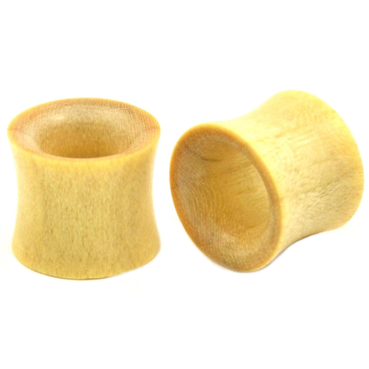 Crocodile Wood Double Flared Tunnel Plugs (2g1")