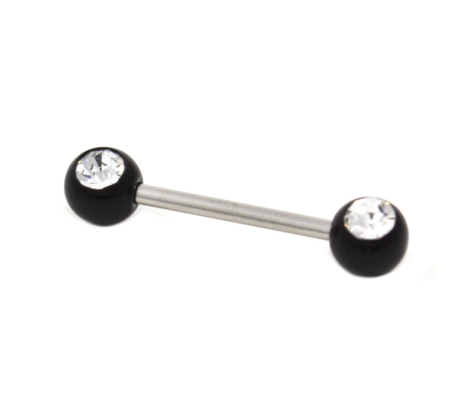 Double Gem Rainbow Nipple Barbell 14g 9/16" BodyDazz
