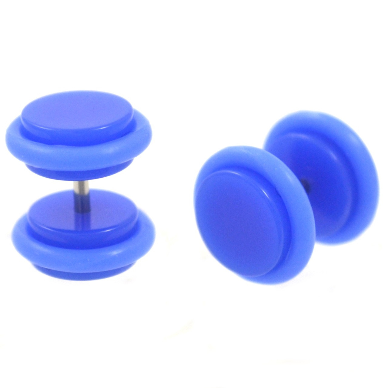 Cross Dangle Fake Plug Earrings (0G Look)