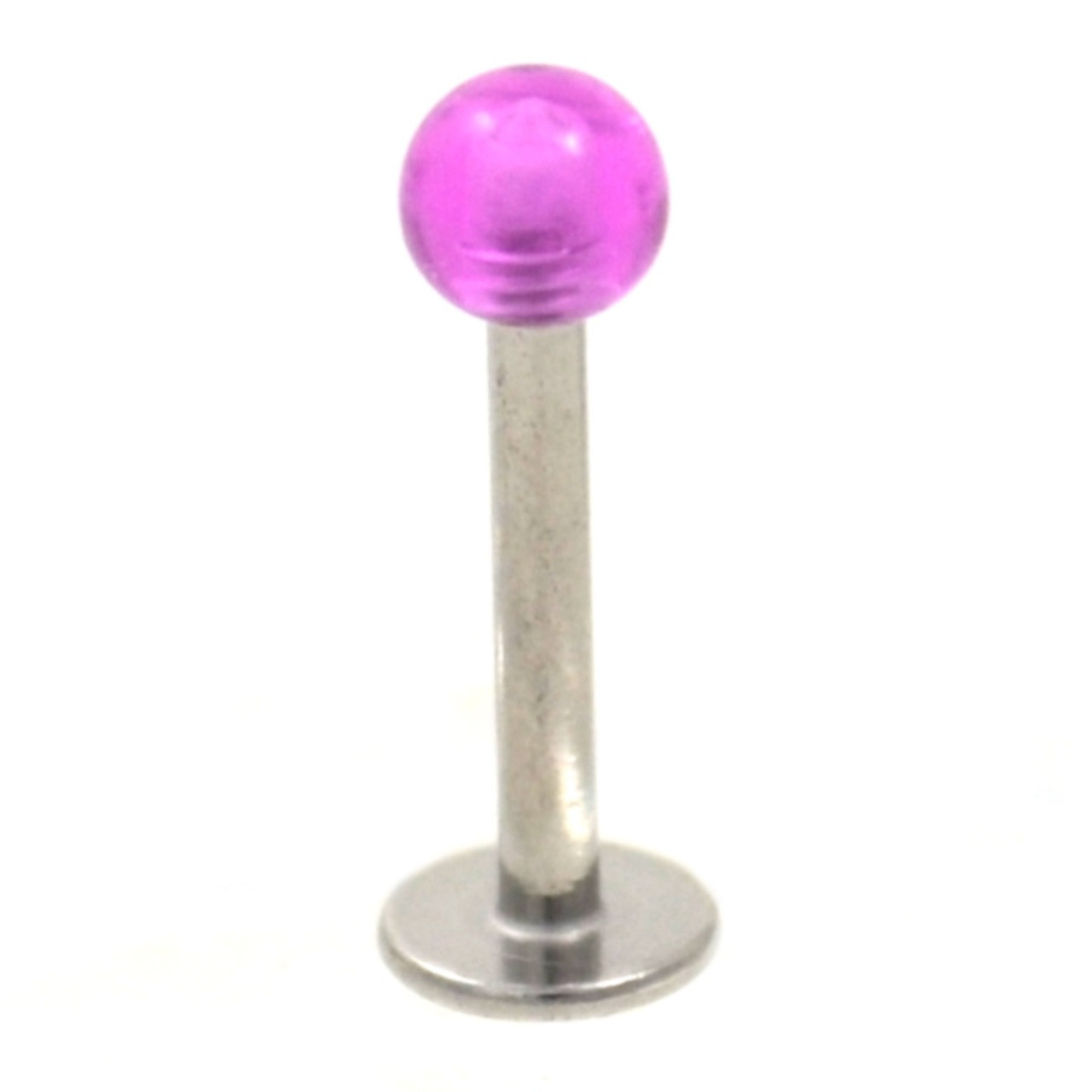 Purple Ceramic Coated Ball Top Labret Monroe 16G | BodyDazz.com