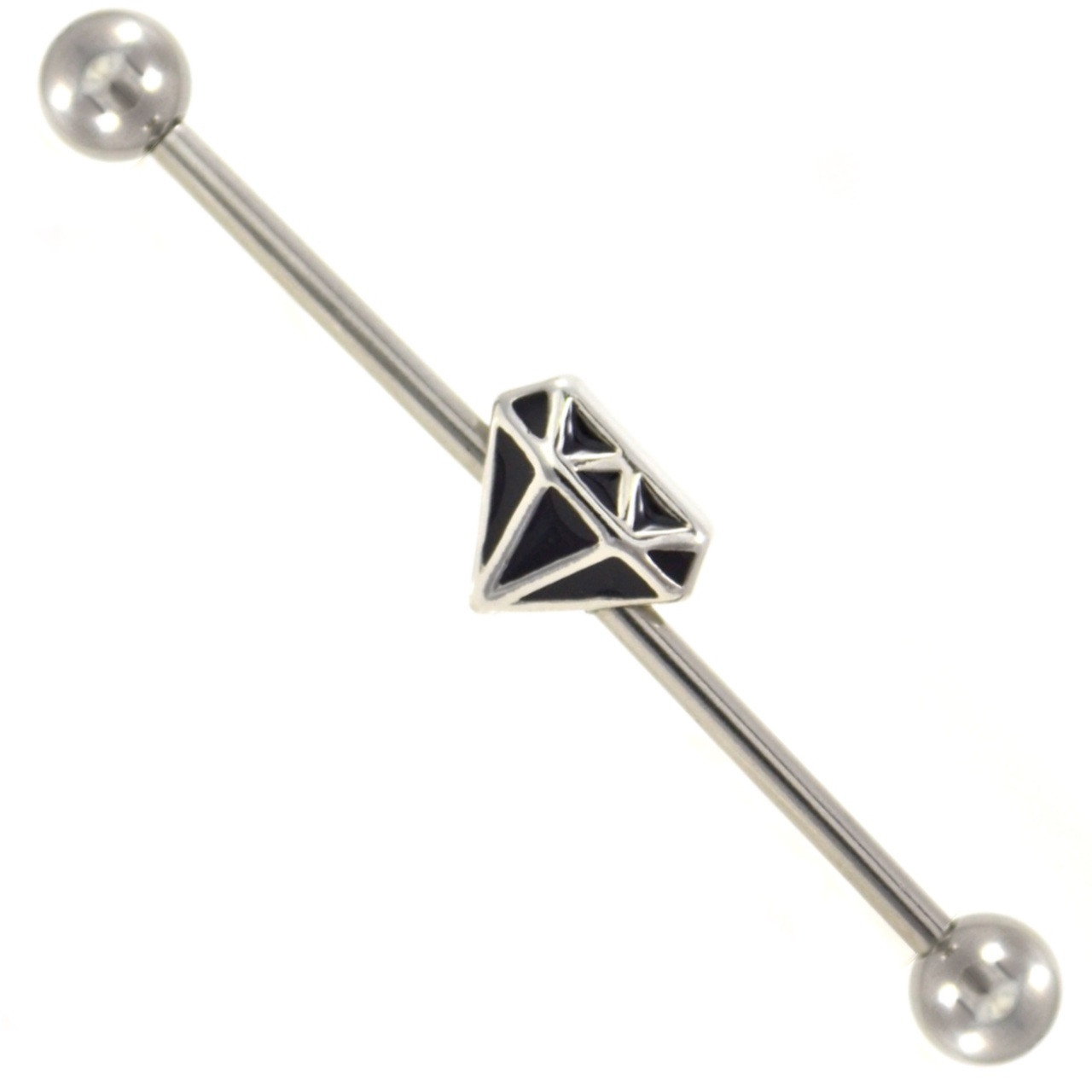 Black Diamond Steel Industrial Barbell 14g 35mm