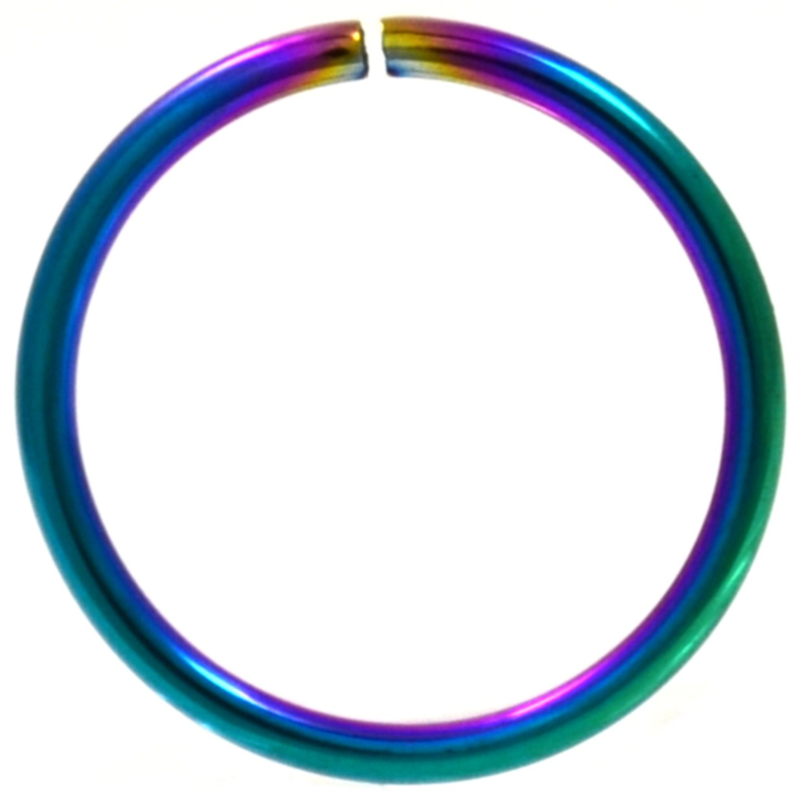 Synthetic Opal Bendable Steel Nose Ring Hoop