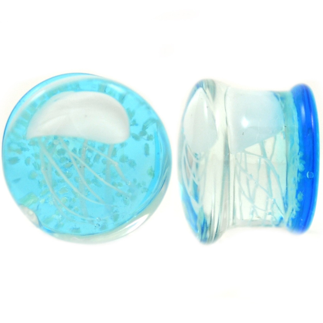 Rainbow Oil Slick Pyrex Glass Plugs (12g7/8")