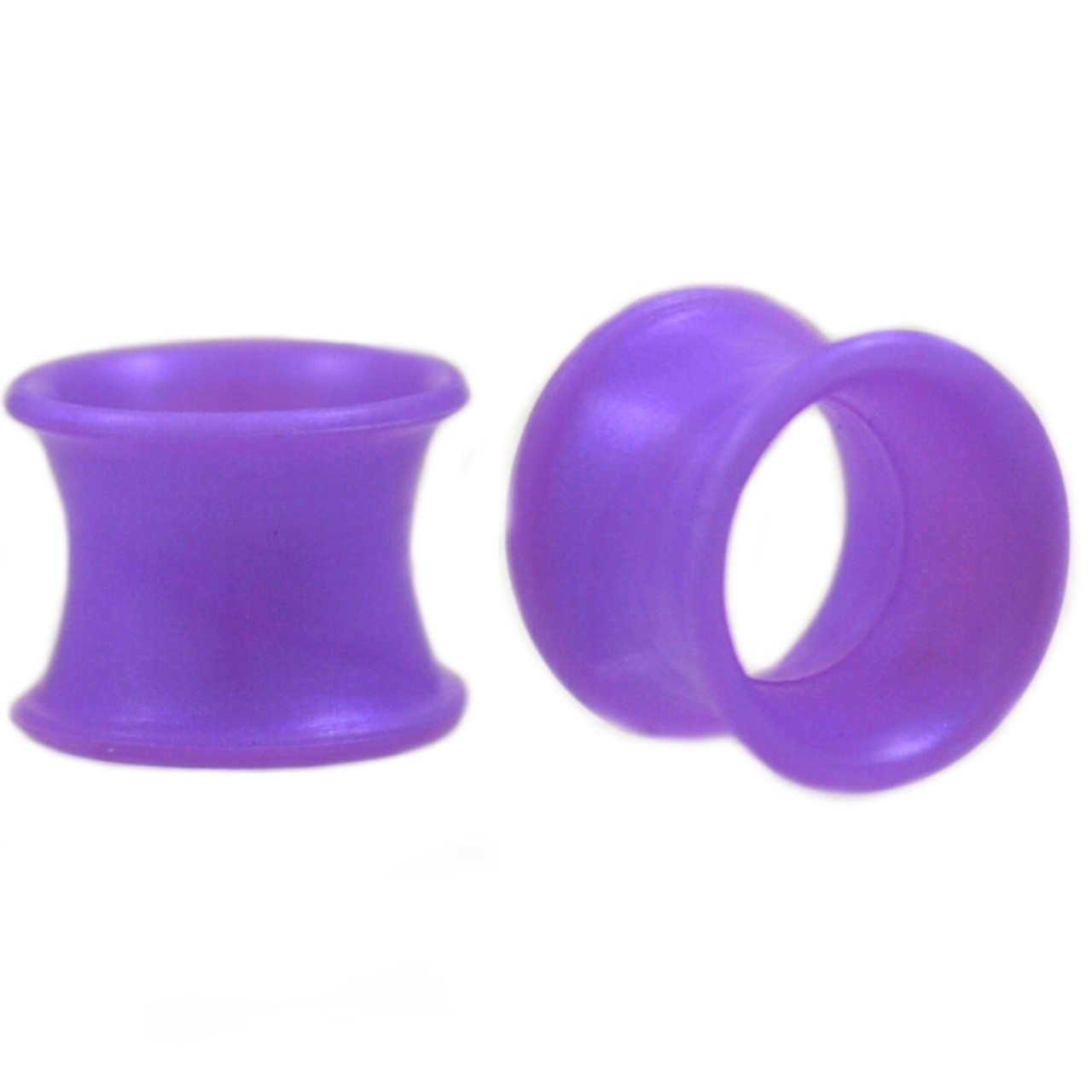 Purple Double Flared Silicone Tunnels (6g7/8")