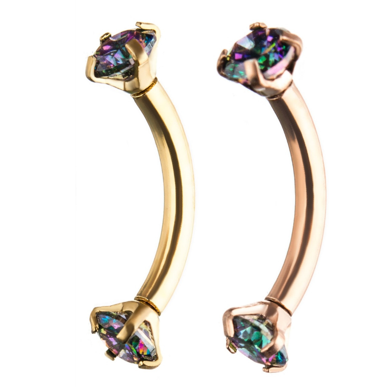 Flower Eyebrow Eyebrow Ring In Belly Button 16 Gauge 3/8 Pink - Foto 4