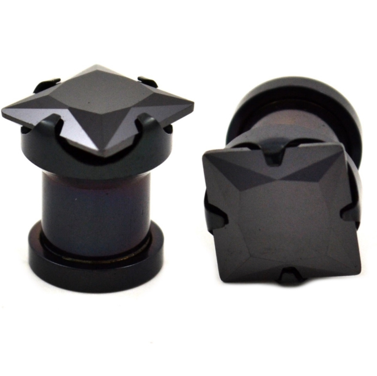 Blackout Square Gem Titanium Tunnels (8g00g)