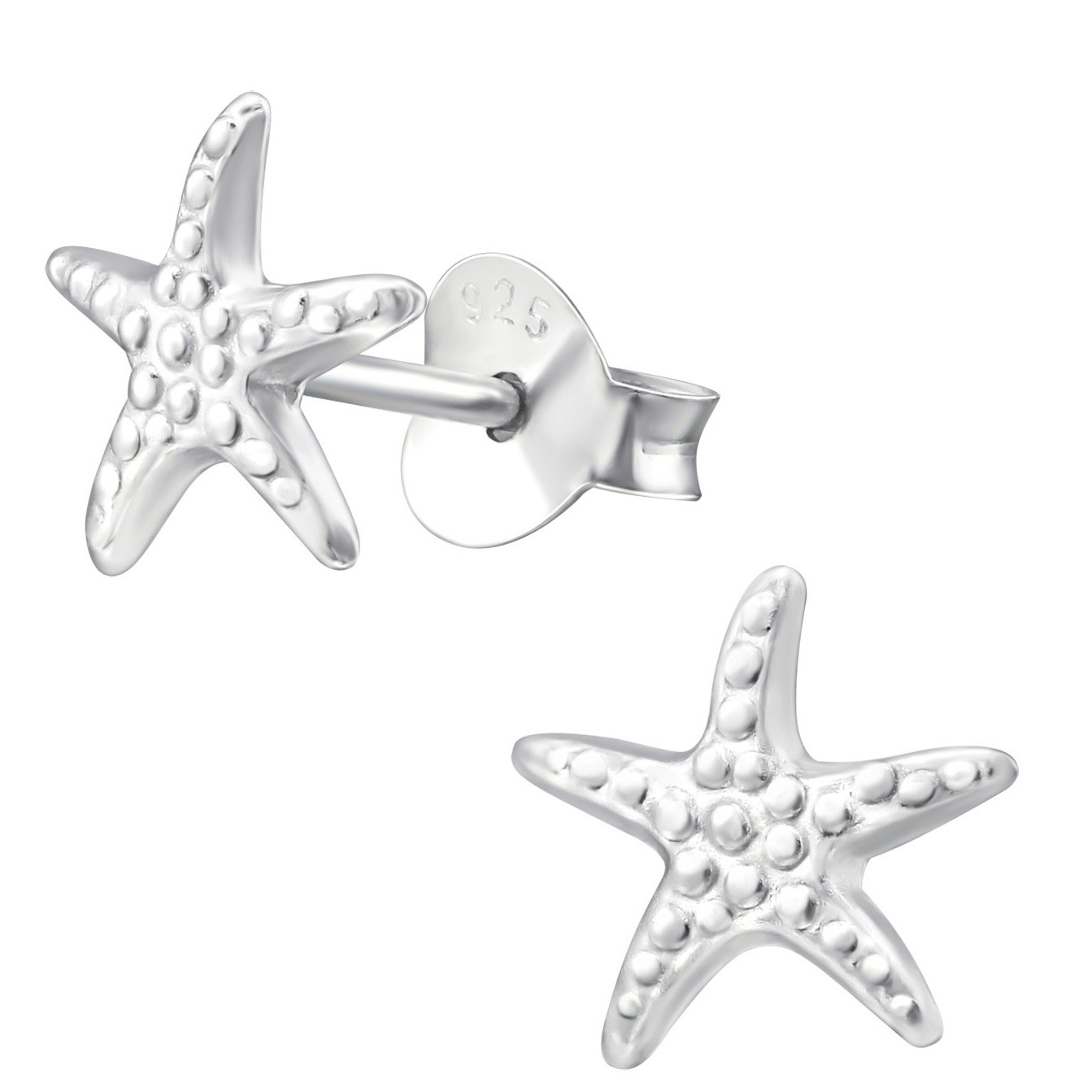 YAZILIND Sterling Silver Starfish Stud Earrings | Cute Little Starfish Earrings For Women & Girls | Simple Everyday Jewelry - View #2