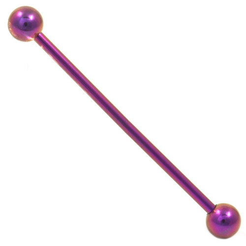 Purple Titanium Industrial Barbell 14g 1 &1/2"