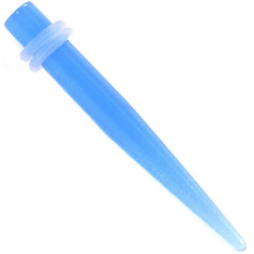 Pair - Blue Glow In The Dark Acrylic Tapers (14g-00g)