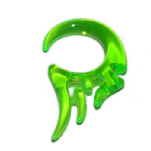 Lime Green Acrylic Tribal Style Tapers (8g-0g)