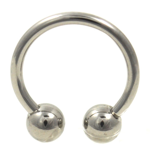 Steel Horseshoe Ring Circular 14 Gauge (5 Sizes)