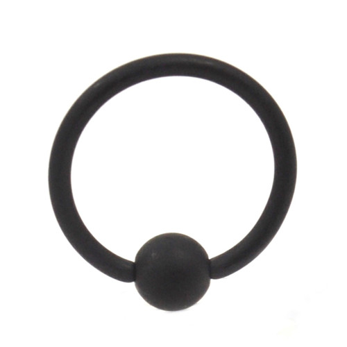 Black Matte Captive Bead Ring CBR 16G (2 Sizes)