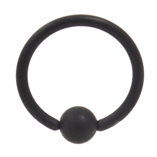 Black Matte Captive Bead Ring CBR 14G (2 Sizes)