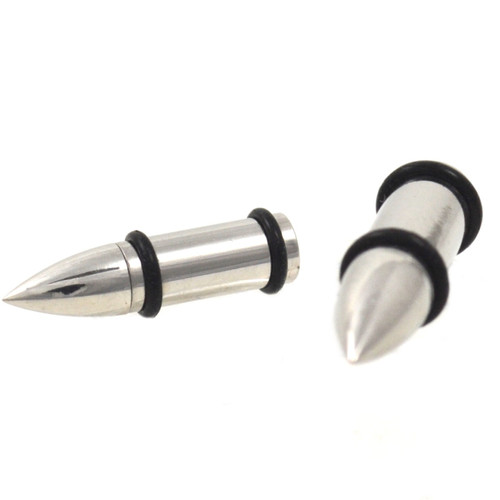 Silver Bullet Screw Fit Tip Ear Plugs (6g-5/8")