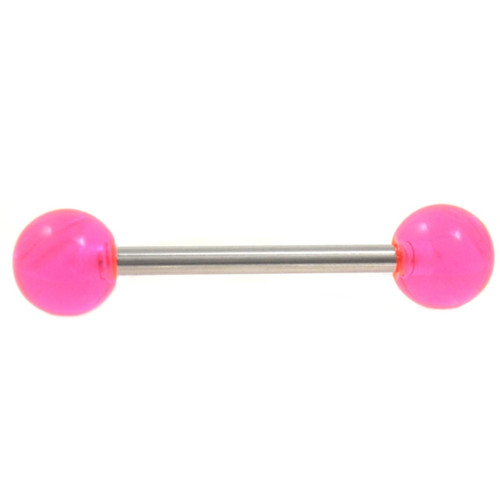 Black 316L Surgical Steel Jewelry Pair Of 14G 1/2 Titanium Anodized Barbells - 316L Surgical Steel For Tongue Or Nipple Piercing Titanium Barbell