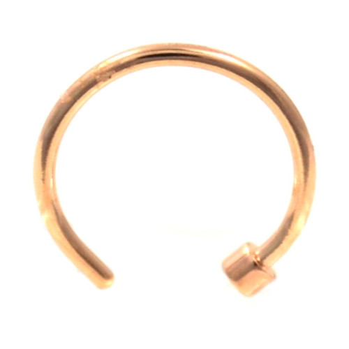 18G Rose Gold Plated Non-Piercing Nose Hoop