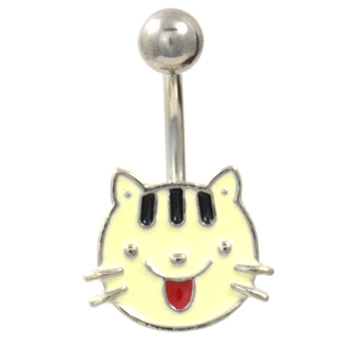 Crazy Kitty Non-Dangle Belly Button Ring