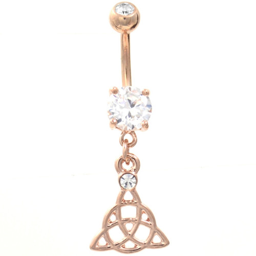 Rose Gold Plated Celtic Knot Belly Ring
