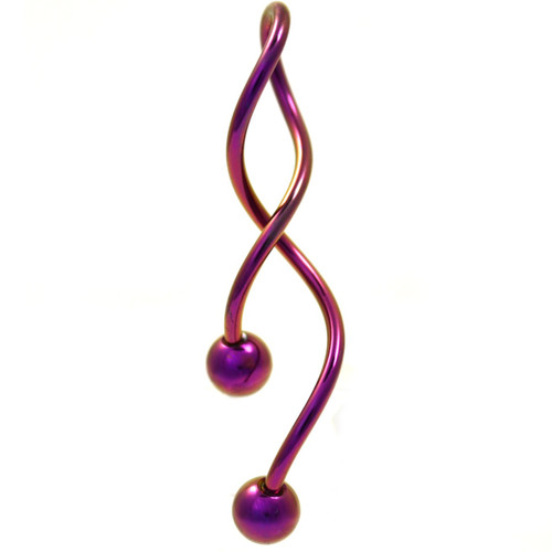 Crazy Spiral Twister Purple Color Belly Ring