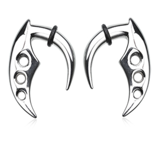 Curved Triple Hole Steel Hanger Tapers (14g-2g)