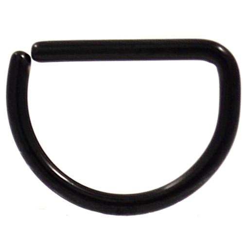 Black Steel D Shaped Ring Annealed 16G