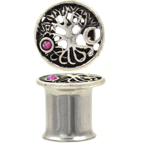 Solstice Tree of Life Pink Accent Tunnels (2g-1")
