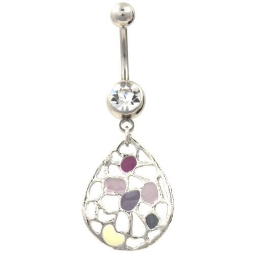 Pebbled Pendant Dangle Belly Ring