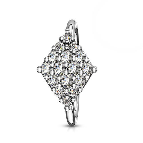 Diamond-Shape Bendable Nose/Cartilage Hoop 20G Diamond-Shape Bendable Nose/Cartilage Hoop 20G