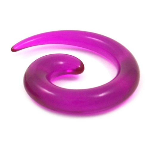 Purple Acrylic Spiral Tapers (12g-0g) Purple Acrylic Spiral Tapers (12g-0g)