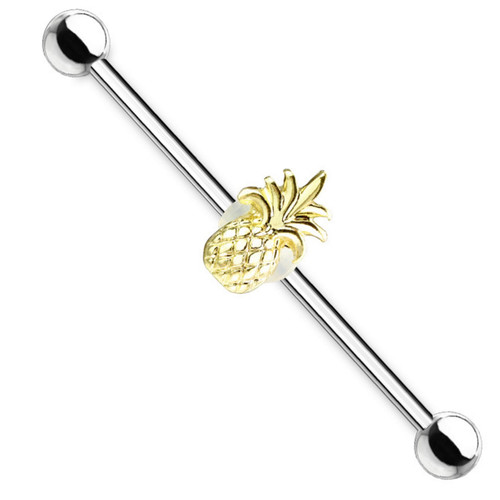 Pineapple Center Steel Industrial Bar 14G 1 & 1/2" Pineapple Center Steel Industrial Bar 14G 1 & 1/2"