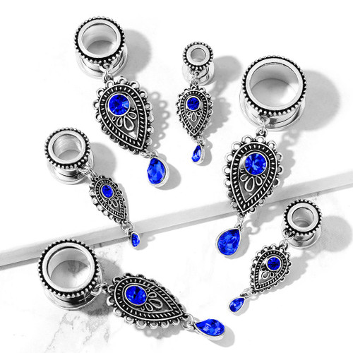 Tribal Teardrop Screw-Fit Dangle Tunnels (2g-5/8") Tribal Teardrop Screw-Fit Dangle Tunnels (2g-5/8")