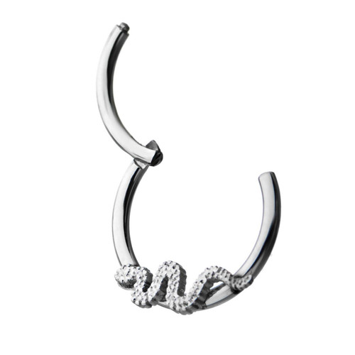 Snake Steel Hinged Segment Ring Hoop 16G Snake Steel Hinged Segment Ring Hoop 16G