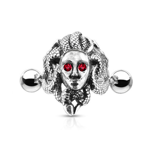 Medusa Front Cartilage Helix Piercing Ear Cuff 16G Medusa Front Cartilage Helix Piercing Ear Cuff 16G