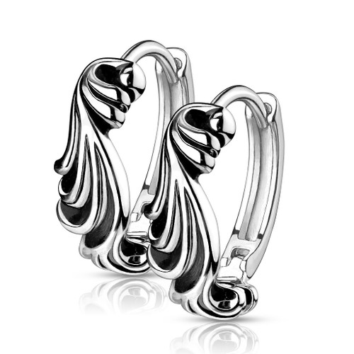 Waves Stainless Steel Hoop Earrings Waves Stainless Steel Hoop Earrings