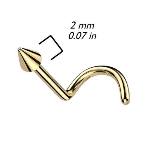 20G-18G Titanium Nose Screw Rings Spike, Dome & Ball