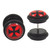 Red & Black Iron Cross Fake Plug Earrings (00g Look)