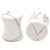 White Howlite Stone Double Flared Ear Plugs (8g-1")