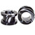 Black & White Marbled Screw Fit Tunnels (8g-00g)