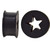 Black Silicone Cut Star Center Ear Plugs (6g-13/16")