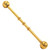 Gold Bamboo Style Industrial Barbell 14g 38mm